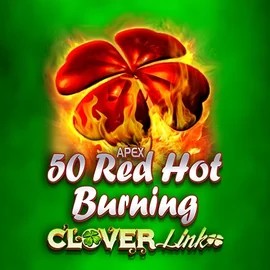 50 Red Hot Burning Clover Links online game logo by Novomatic on cubetcasino.pl